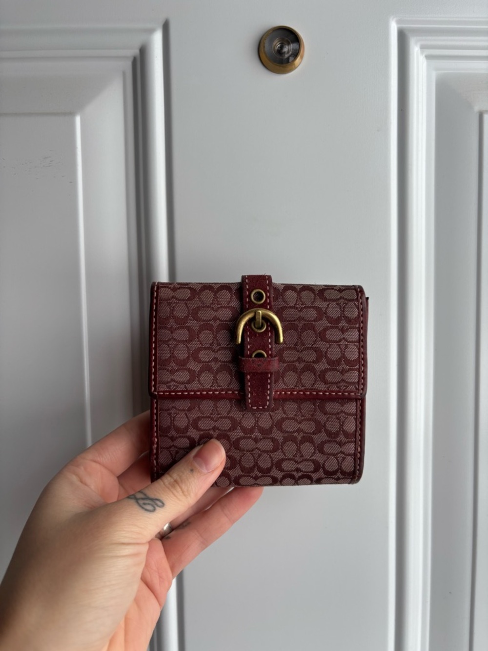 SOLD Coach Burgundy Soho Wallet
